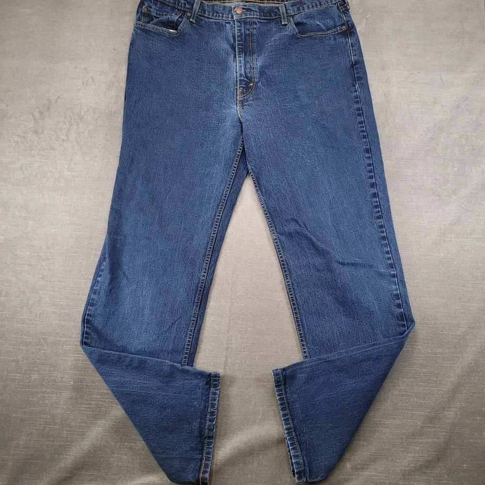 Levis 550 Y2K Relaxed Fit Tapered Leg Jeans Mens Actual Sz 38x34‎ Dark Wash Blue